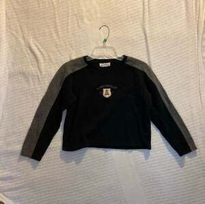 Aéropostale Black and Gray Long Sleeve Sweatshirt with Shield Logo